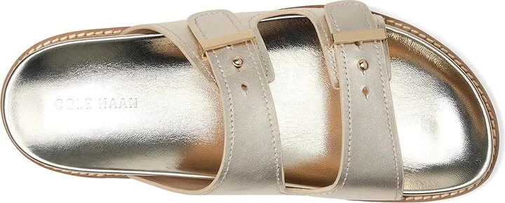 Cole Haan Marisol Footbed Sandals Women's Sandals Soft Gold Leather : 5 B - Medium - Image 2