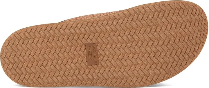 Cole Haan Marisol Footbed Sandals Women's Sandals Tan Raffia/Dark Cuoio Leather : 6.5 B - Medium - Image 3