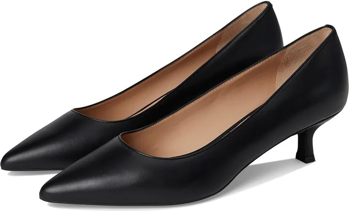 Cole Haan Marjorie Pumps Waterproof 45mm High Women's Heels Black Leather WP : 6 B - Medium, Leather/Rubber