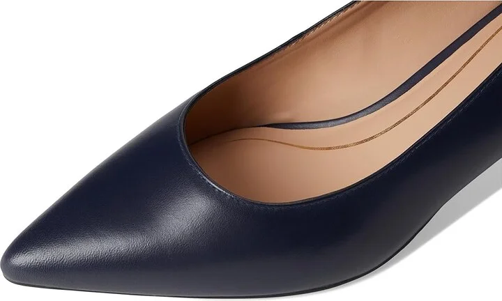 Cole Haan Marjorie Pumps Waterproof 45mm High Women's Heels Navy Blazer Leather Wp : 7 B - Medium, Leather/Rubber - Image 7