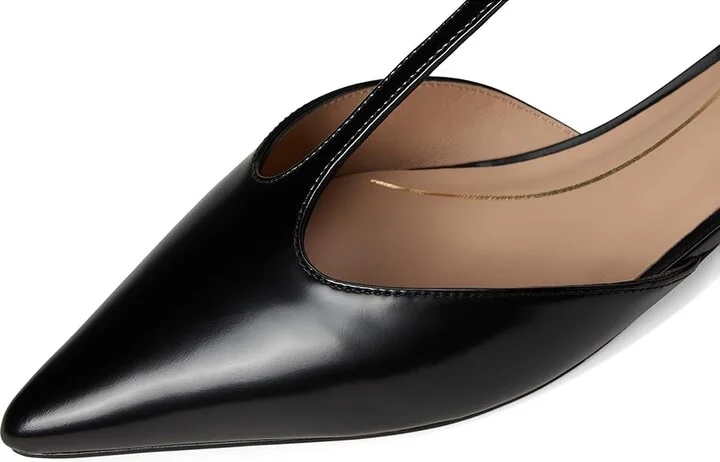 Cole Haan Marlah T-Strap Ballet Flats Women's Flat Shoes Black Box Leather : 8 B - Medium, EVA/Leather/Polyester - Image 7