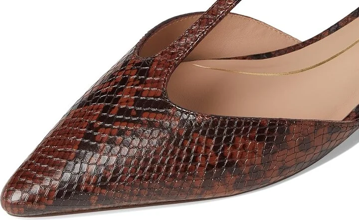 Cole Haan Marlah T-Strap Ballet Flats Women's Flat Shoes Dark Cuoio Snake Print Leather : 10.5 B - Medium, EVA/Leather/Polyester - Image 7