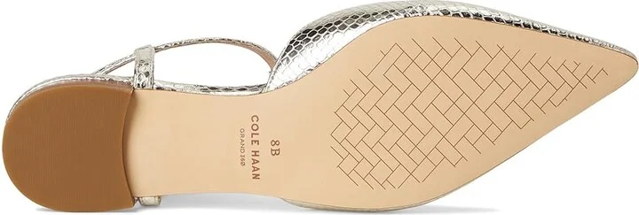 Cole Haan Marlah T-Strap Ballet Flats Women's Flat Shoes Gold Snake Print Leather : 7 B - Medium, EVA/Leather/Polyester - Image 3