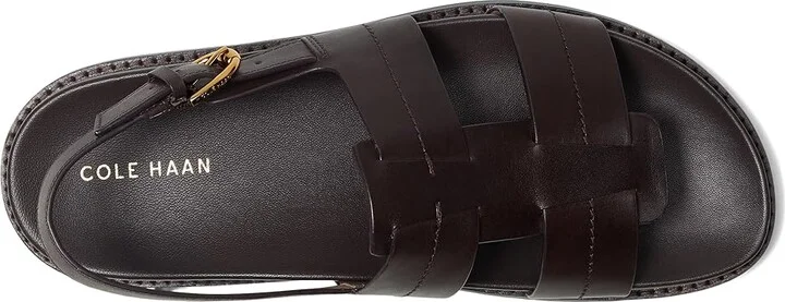 Cole Haan Marlee Fisherman Footbed Sandals Women's Sandals Dark Chocolate Leather : 7 B - Medium, Leather/Rubber - Image 2