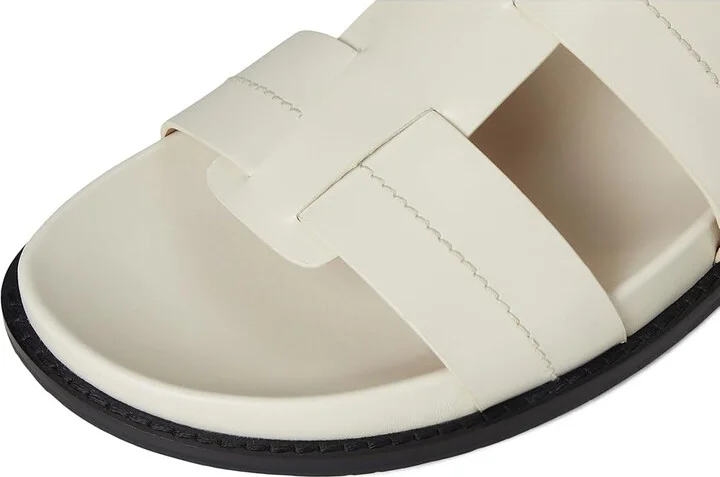 Cole Haan Marlee Fisherman Footbed Sandals Women's Sandals Ivory Leather : 9.5 B - Medium, Leather/Rubber - Image 7