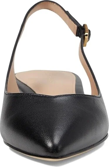 Cole Haan Mazie Slingback Flat Women's Flat Shoes Black Leather : 8.5 B - Medium, Leather/Rubber - Image 2