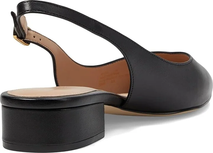 Cole Haan Mazie Slingback Flat Women's Flat Shoes Black Leather : 8.5 B - Medium, Leather/Rubber - Image 4