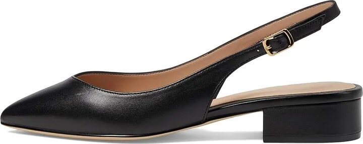 Cole Haan Mazie Slingback Flat Women's Flat Shoes Black Leather : 8.5 B - Medium, Leather/Rubber - Image 5