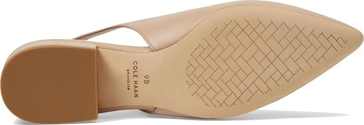 Cole Haan Mazie Slingback Flat Women's Flat Shoes Brush Leather : 5 B - Medium, Leather/Rubber - Image 3