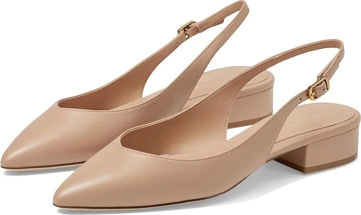 Cole Haan Mazie Slingback Flat Women's Flat Shoes Brush Leather : 5 B - Medium, Leather/Rubber