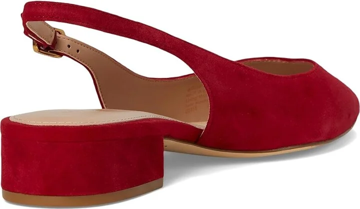 Cole Haan Mazie Slingback Flat Women's Flat Shoes Rio Red Suede : 10.5 B - Medium, Rubber/Suede/Vinyl - Image 4