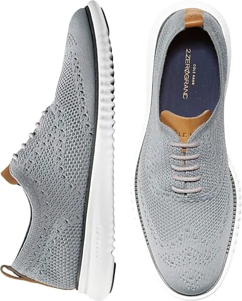 Cole Haan Men's 2.ZeroGrand Stitchlite Wingtip Oxfords Gray