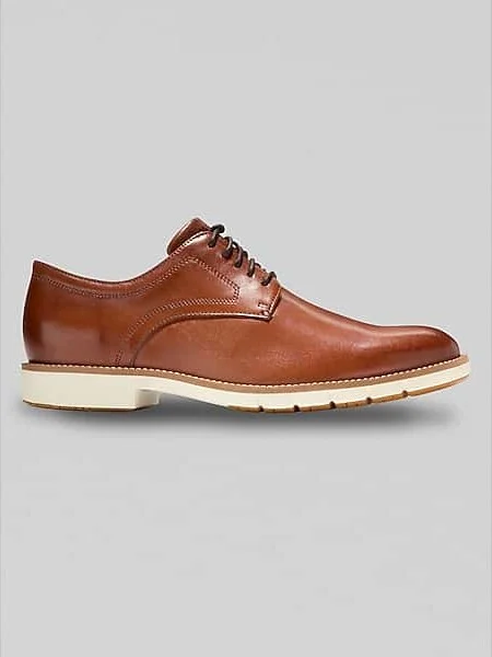Cole Haan Men's Flexgrand360 Leather Plain Toe Oxfords British Tan / Ivory