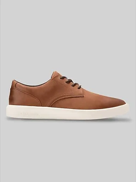 Cole Haan Men's Grand Crosscourt Daily Plain Toe Lace-Up Sneakers British Tan Nubuck