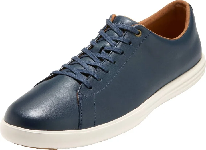 Cole Haan Mens Grand Crosscourt II Navy Leather Burnish 8 W - Wide