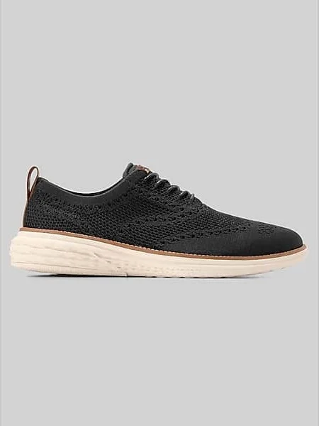 Cole Haan Men's Grand Hurrion Stitchlite Knit Wingtip Oxfords Black