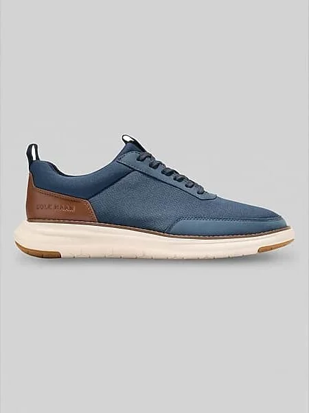 Cole Haan Men's Grand Remix Lace-Up Sneakers Navy/Brit Tan