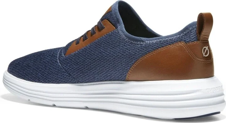 Cole Haan Men's Grand Sports Journey Knit Sneakers - Navy Ink, Optic White - Image 3