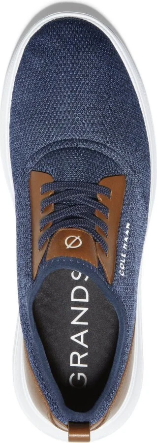 Cole Haan Men's Grand Sports Journey Knit Sneakers - Navy Ink, Optic White - Image 5