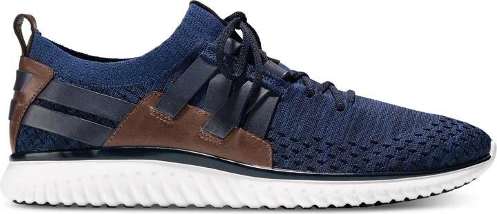 Cole Haan Men's GrandMotion Stitchlite Woven Sneakers - Navy Ink/Peony - Image 2