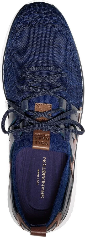Cole Haan Men's GrandMotion Stitchlite Woven Sneakers - Navy Ink/Peony - Image 3