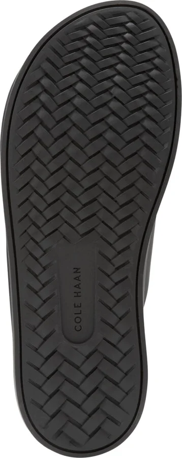 Cole Haan Men's Nantucket Cross Strap Slip-On Slide Sandals - Black/black - Image 6