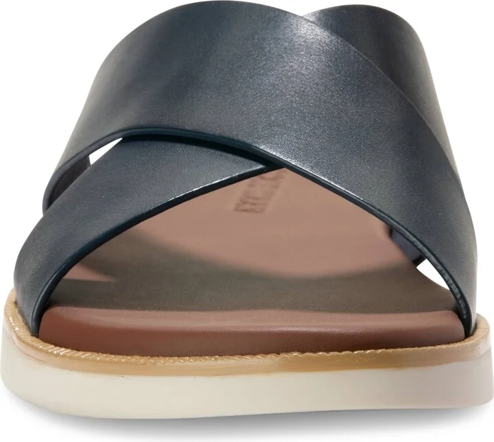 Cole Haan Men's Nantucket Cross Strap Slip-On Slide Sandals - Black/black - Image 8