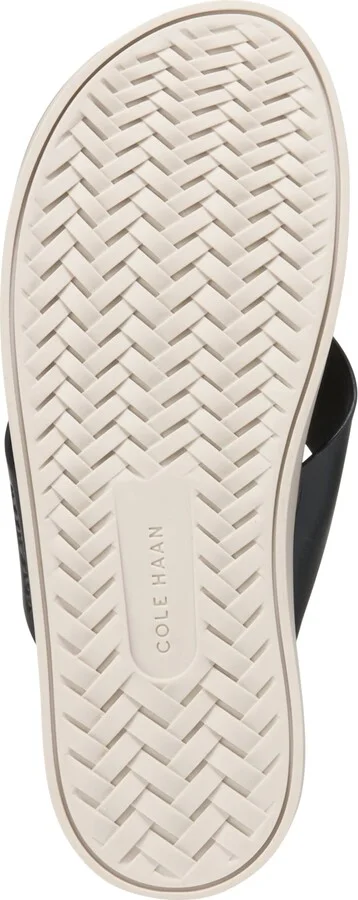 Cole Haan Men's Nantucket Cross Strap Slip-On Slide Sandals - Black/black - Image 10
