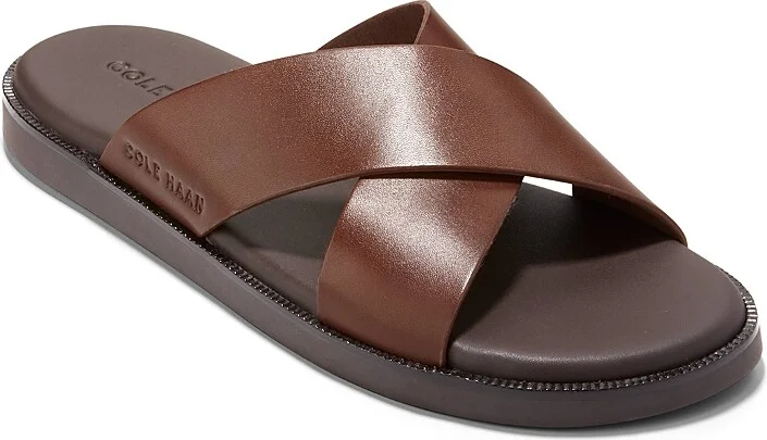 Cole Haan Men's Nantucket Cross Strap Slip On Slide Sandals