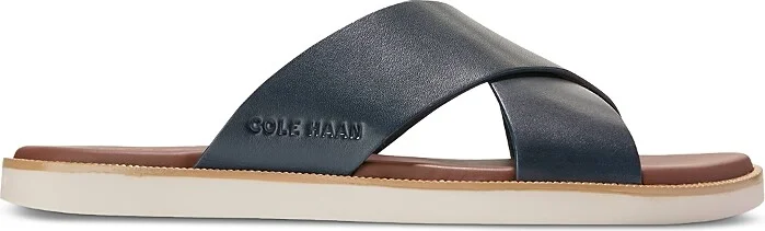 Cole Haan Men's Nantucket Cross Strap Slip On Slide Sandals