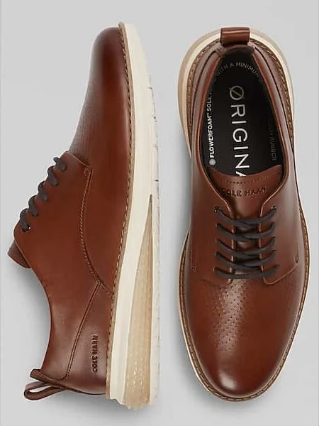 Cole Haan Men's Original Grand EnergyWeave Plain Toe Oxfords Tan