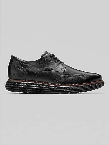Cole Haan Men's OriginalGrand 2.0 Leather Wingtip Oxfords Black