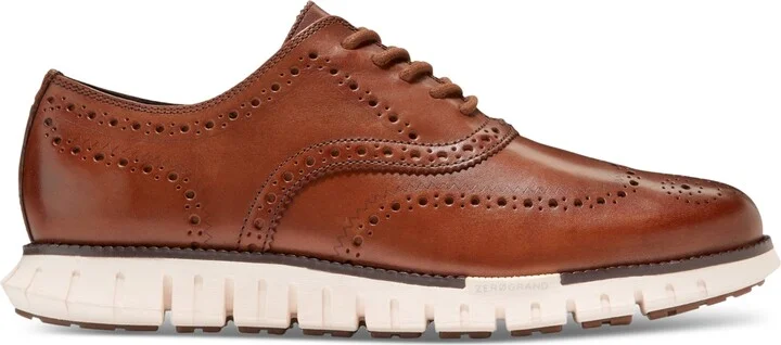 Cole Haan Men's ZERÃGRAND Remastered Lace-Up Wingtip Oxford Shoes - Ch British Tan/ivory - Image 2
