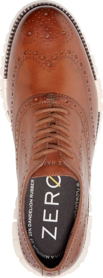 Cole Haan Men's ZERÃGRAND Remastered Lace-Up Wingtip Oxford Shoes - Ch British Tan/ivory - Image 5