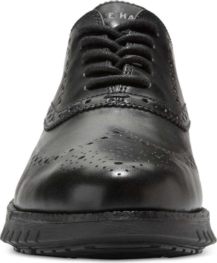 Cole Haan Men's ZERÃGRAND Remastered Lace-Up Wingtip Oxford Shoes - Ch British Tan/ivory - Image 9