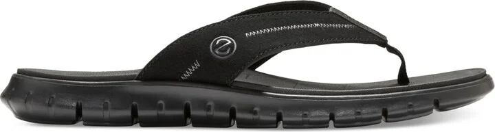 Cole Haan Men's ZERÃGRAND Thong Sandal - Black/Black - Image 2