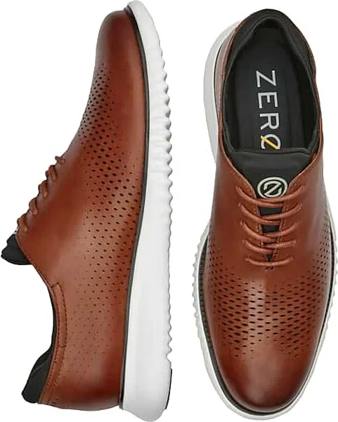 Cole Haan Men's Zerogrand Wingtip Oxford Dress Sneakers Tan