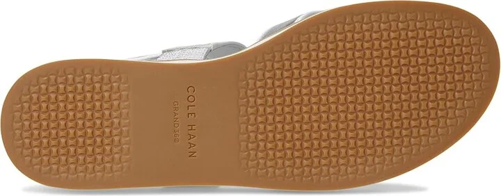 Cole Haan Mirabelle Crisscross Sandals Women's Sandals Silver Metallic/White : 6.5 B - Medium, Leather - Image 3