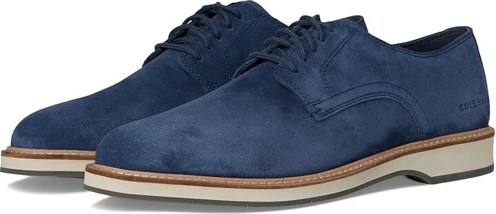 Cole Haan Morse Grand Plain Toe Oxfords Men's Lace-up Boots Big Dipper Suede/Ivory/Sea Stone : 12 D - Medium, Leather