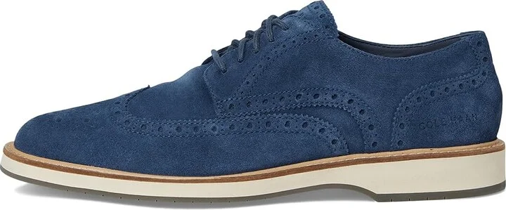 Cole Haan Morse Grand Wingtip Oxfords Men's Lace-up Boots Big Dipper Suede/Ivory/Sea Stone : 10.5 D - Medium, Leather - Image 6
