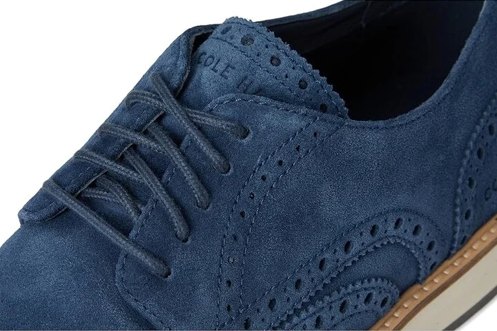 Cole Haan Morse Grand Wingtip Oxfords Men's Lace-up Boots Big Dipper Suede/Ivory/Sea Stone : 10.5 D - Medium, Leather - Image 7