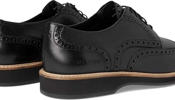 Cole Haan Morse Grand Wingtip Oxfords Men's Lace-up Boots Black/Black/Gray Pinstripe : 13 D - Medium, Leather - Image 7