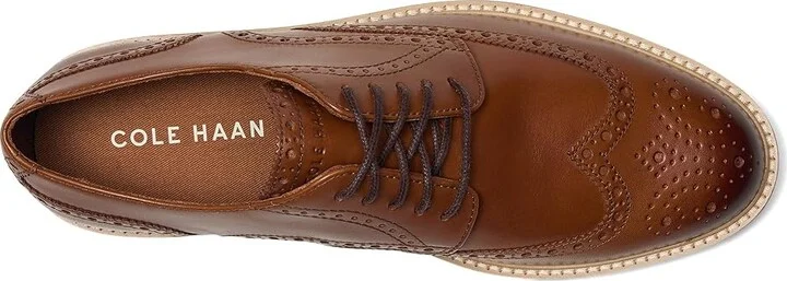 Cole Haan Morse Grand Wingtip Oxfords Men's Lace-up Boots British Tan/Ivory/Gum : 9.5 D - Medium, Leather - Image 2