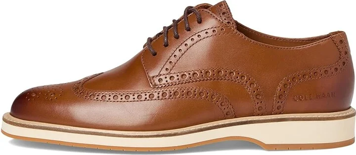 Cole Haan Morse Grand Wingtip Oxfords Men's Lace-up Boots British Tan/Ivory/Gum : 9.5 D - Medium, Leather - Image 6