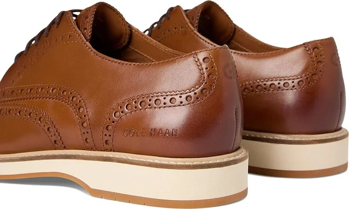Cole Haan Morse Grand Wingtip Oxfords Men's Lace-up Boots British Tan/Ivory/Gum : 9.5 D - Medium, Leather - Image 7