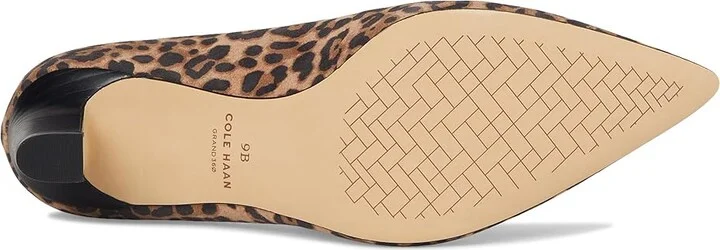 Cole Haan Mylah Heel Pump 75 Mm High Women's Heels Leopard Print Suede : 6.5 B - Medium, Leather - Image 3