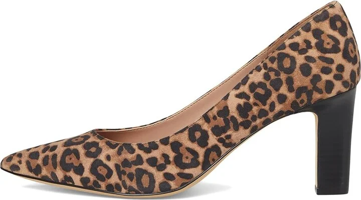 Cole Haan Mylah Heel Pump 75 Mm High Women's Heels Leopard Print Suede : 6.5 B - Medium, Leather - Image 6