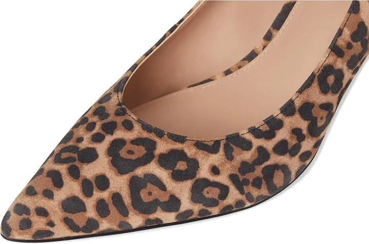 Cole Haan Mylah Heel Pump 75 Mm High Women's Heels Leopard Print Suede : 6.5 B - Medium, Leather - Image 7