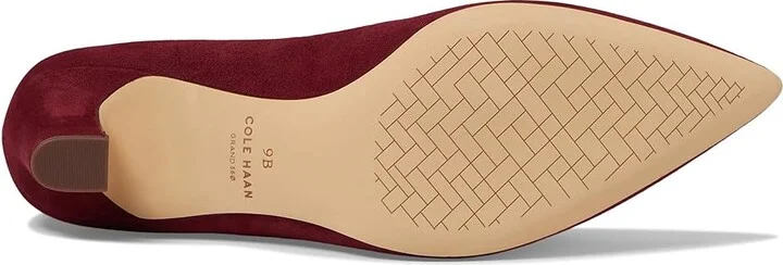 Cole Haan Mylah Heel Pump, 75mm Women's Shoes Black Cherry Suede : 5.5 B - Medium, Leather - Image 3
