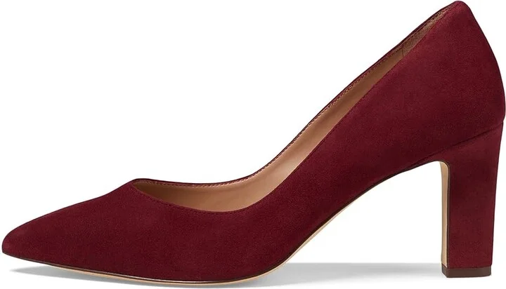 Cole Haan Mylah Heel Pump, 75mm Women's Shoes Black Cherry Suede : 5.5 B - Medium, Leather - Image 5